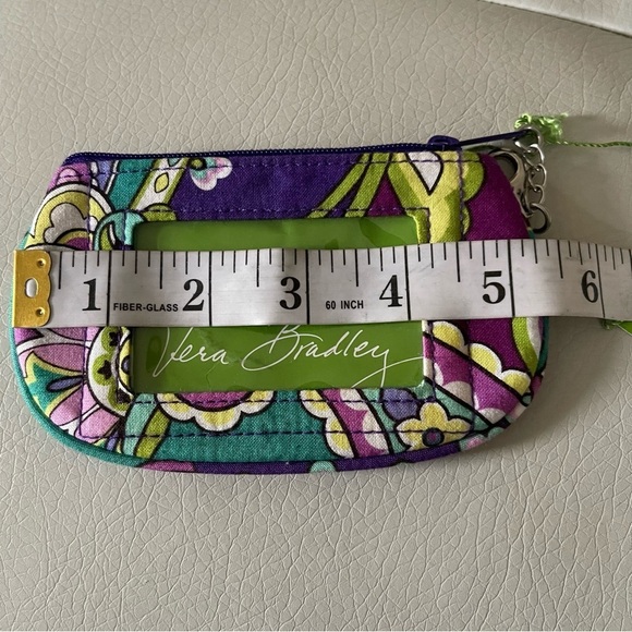 NWT Vera Bradley Clip & Zip Coin Purse Heather retired pattern - Picture 5 of 6